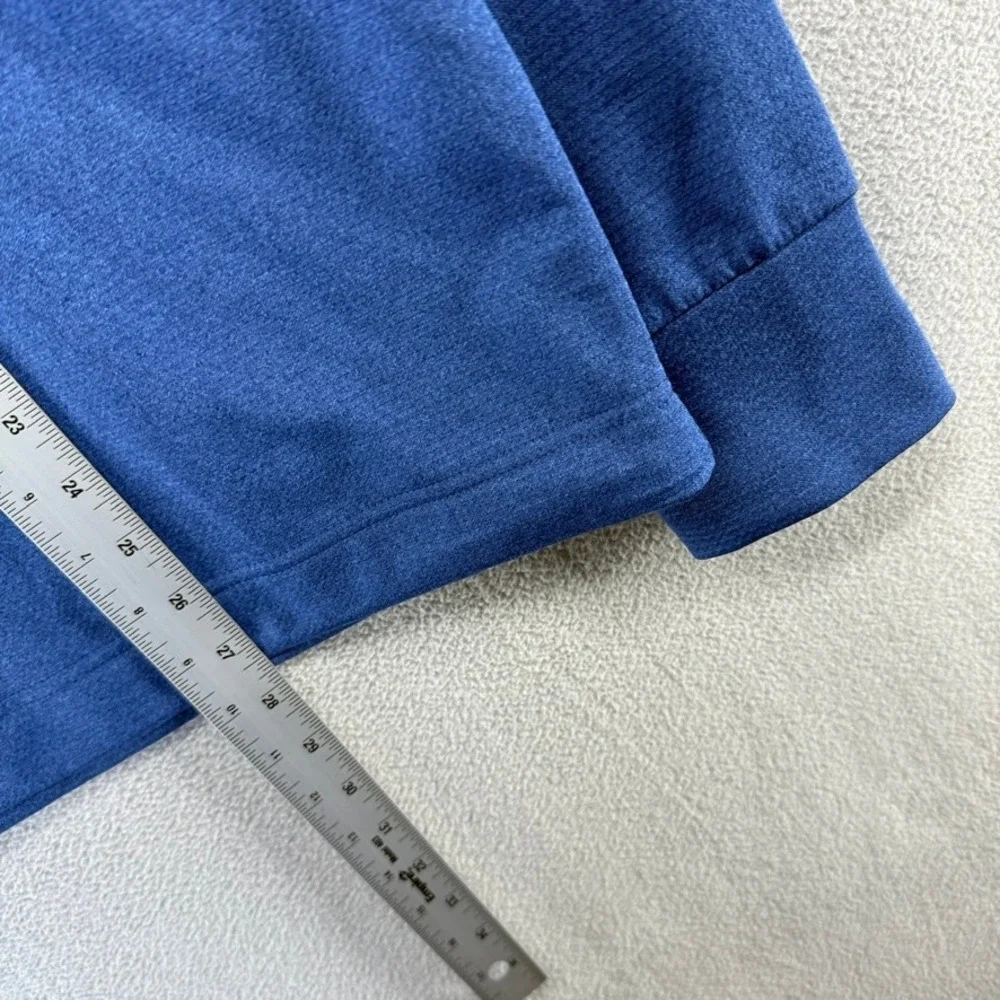 Callaway Pullover Mens Medium Blue Weather Series Quarter Zip Golf Sweater Grid